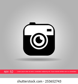camera icon  vector illustration eps10 on grey background