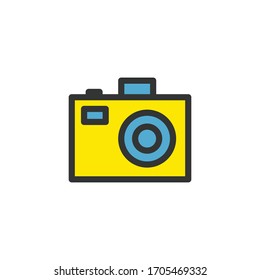 Camera icon vector illustration flat