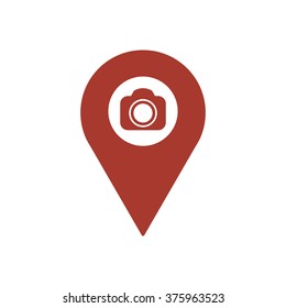 camera icon, vector illustration. Flat design  