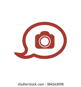 camera icon, vector illustration. Flat design style