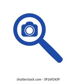 camera icon, vector illustration. Flat design style
