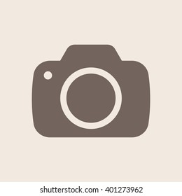  camera  icon, vector illustration. Flat design style