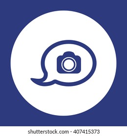 camera icon, vector illustration. Flat design style