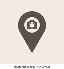 camera  icon, vector illustration. Flat design style