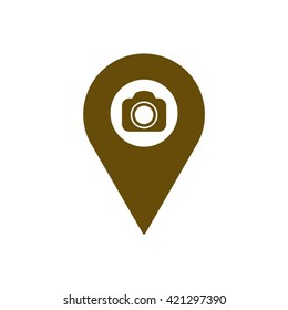 camera  icon, vector illustration. Flat design style