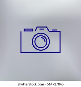 Camera icon vector illustration. Flat design style