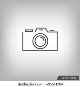 Camera icon vector illustration. Flat design style