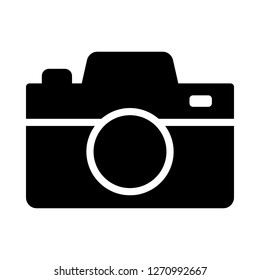 Camera Icon Vector Illustration in Glyph Style for Any Purpose