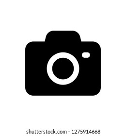 Camera Icon Vector Illustration in Glyph Style for Any Purpose
