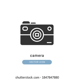 camera icon vector illustration. camera icon glyph design.