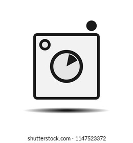 Camera icon vector illustration. Isolated pohotocamera symbol. Photo camera line concept. Photo gadget graphic design.