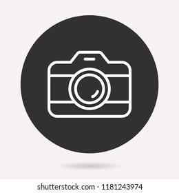 Camera icon. Vector illustration isolated. Simple pictogram for graphic and web design.