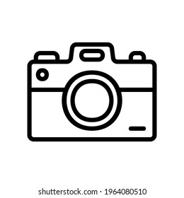 Camera icon vector illustration in line style about multimedia for any projects, use for website mobile app presentation