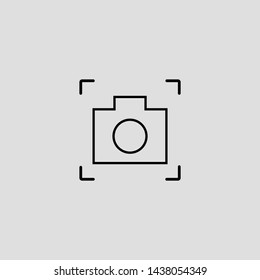 camera icon vector illustration - lines