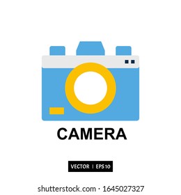 camera icon vector, illustration logo template for many purpose. Isolated on white background.