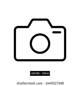 icono de cámara vectorial, ilustración logo plantilla para muchos fines. Aislado sobre fondo blanco.