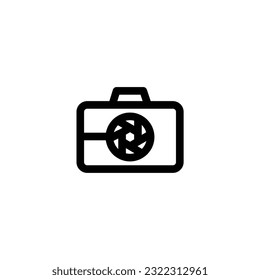 ilustración de vector de icono de cámara en fondo blanco