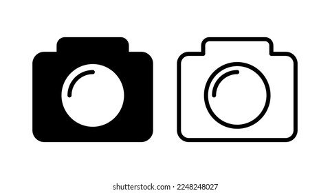 Kamerasymbol, Vektorgrafik. Bildkamerazeichen und -symbol. Bildsymbol.