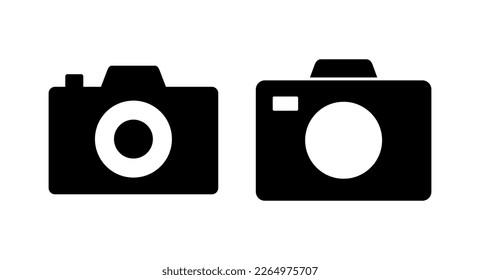 Kamerasymbol, Vektorgrafik. Bildkamerazeichen und -symbol. Bildsymbol.