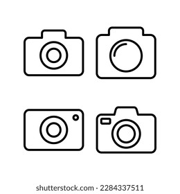 Kamerasymbol, Vektorgrafik. Bildkamerazeichen und -symbol. Bildsymbol.