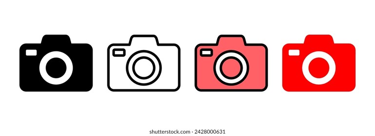 Camera icon vector illustration. photo camera sign and symbol. photography icon.