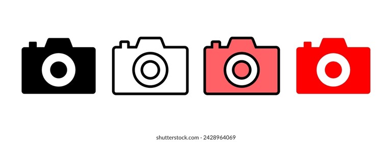 Camera icon vector illustration. photo camera sign and symbol. photography icon.