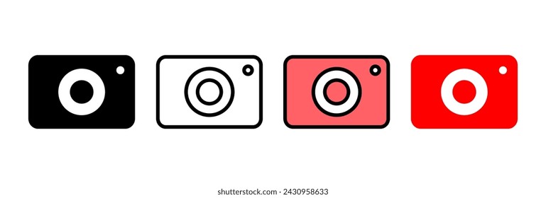 Camera icon vector illustration. photo camera sign and symbol. photography icon.