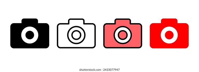 Camera icon vector illustration. photo camera sign and symbol. photography icon.