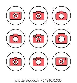 Camera icon vector illustration. photo camera sign and symbol. photography icon.