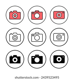 Camera icon vector illustration. photo camera sign and symbol. photography icon.