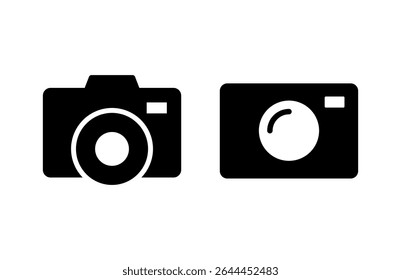 ícone da câmera ilustração vetorial. símbolo e símbolo da câmera. ícone da fotografia.