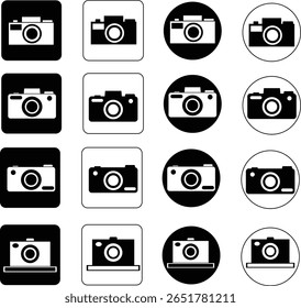 ícone da câmera ilustração vetorial. símbolo e símbolo da câmera fotográfica. ícone fotografia.eps 10