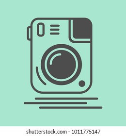 camera icon. a vector image of a camera. flat design