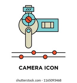 Camera icon vector isolated on white background, Camera transparent sign , technology symbols