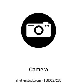 Camera icon vector isolated on white background, logo concept of Camera sign on transparent background, filled black symbol