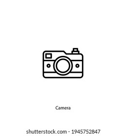camera icon vector isolated on white background