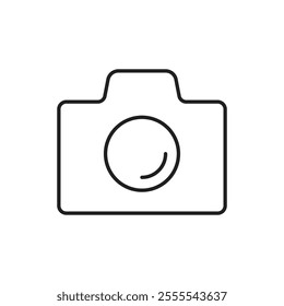 Camera icon vector isolated on white background.