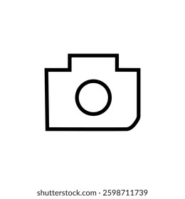 The camera icon is vector. isolated on a white background.