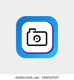 Camera Icon Vector, Icon Camera Vector Line Art