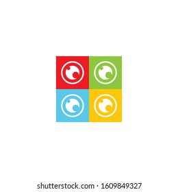 Camera icon vector logo design