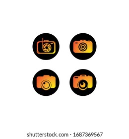 Camera icon vector logo design