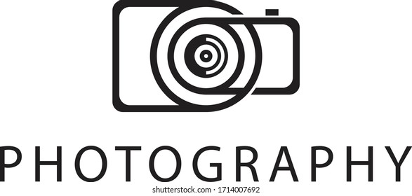 Camera icon vector logo design