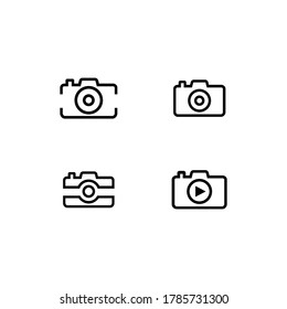 Camera icon vector logo design