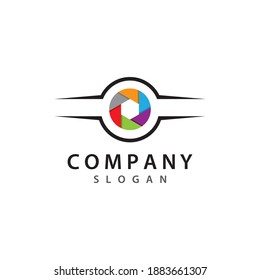 Camera icon vector logo design