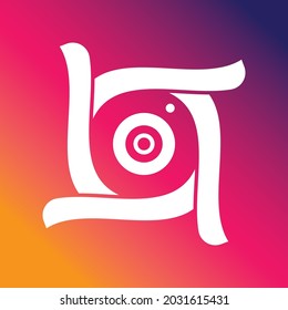 Camera icon vector logo design
