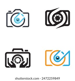 Camera icon vector logo design