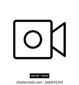 icono de cámara icono logotipo gráfico simple