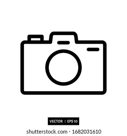 camera icon vector logo illustration simple design