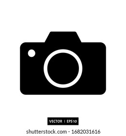 camera icon vector logo illustration simple design