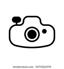 Camera icon vector or logo illustration style 
